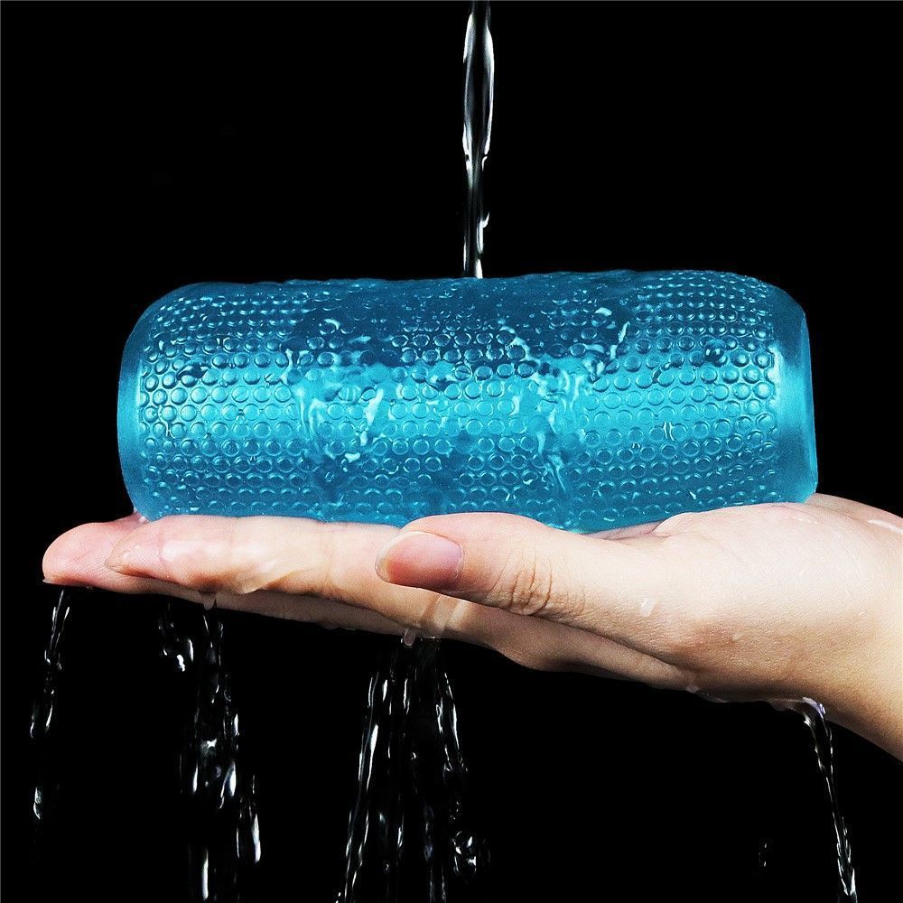 Lovetoy Training Master Double Side Stroker - Masturbator, Niebieski, 12.5 cm