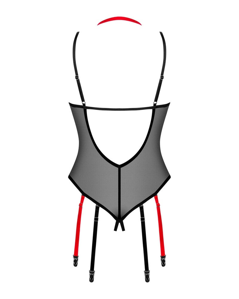 Эротическое боди Obsessive Glandez, M/L (черный)