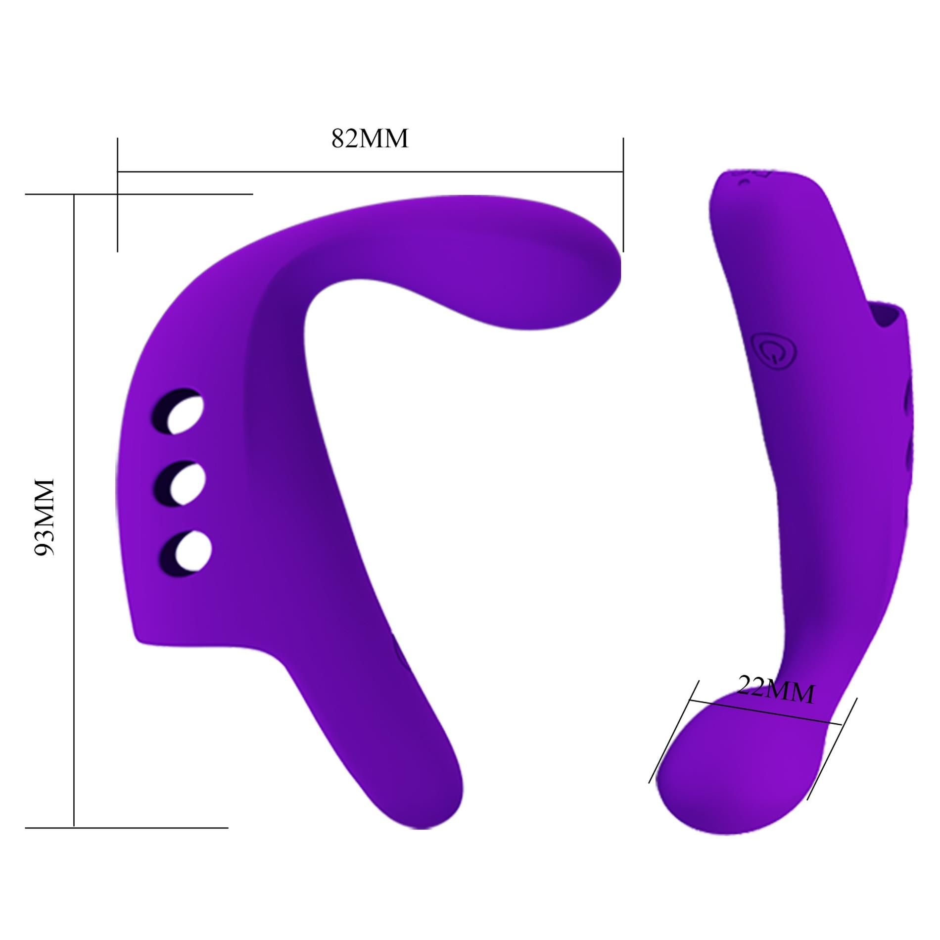 Вибратор на палец Pretty Love Fingering Vibrator Gorgon, 9,3 см (фиолетовый)