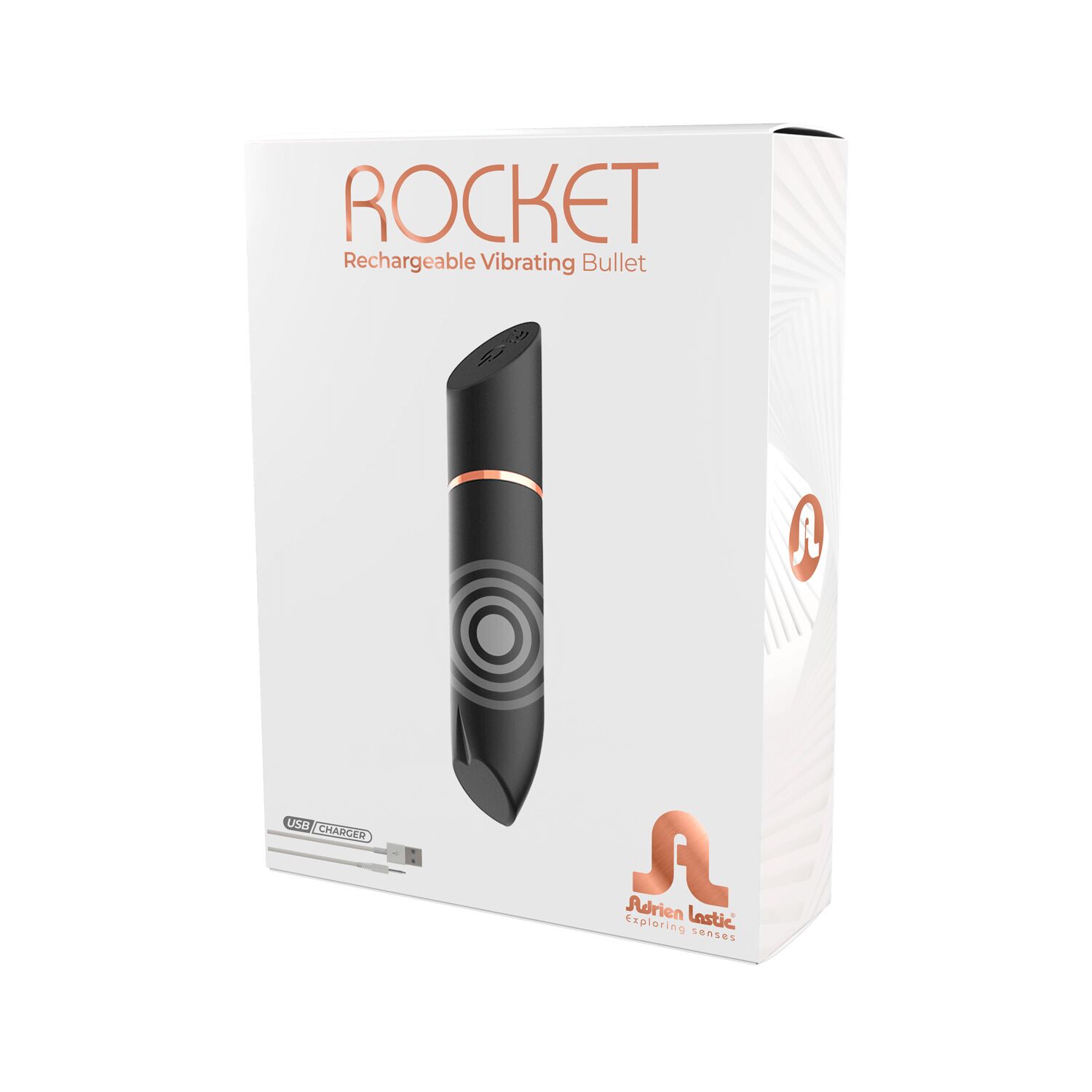 Мини-вибратор Adrien Lastic Rocket, 9 см (черный)