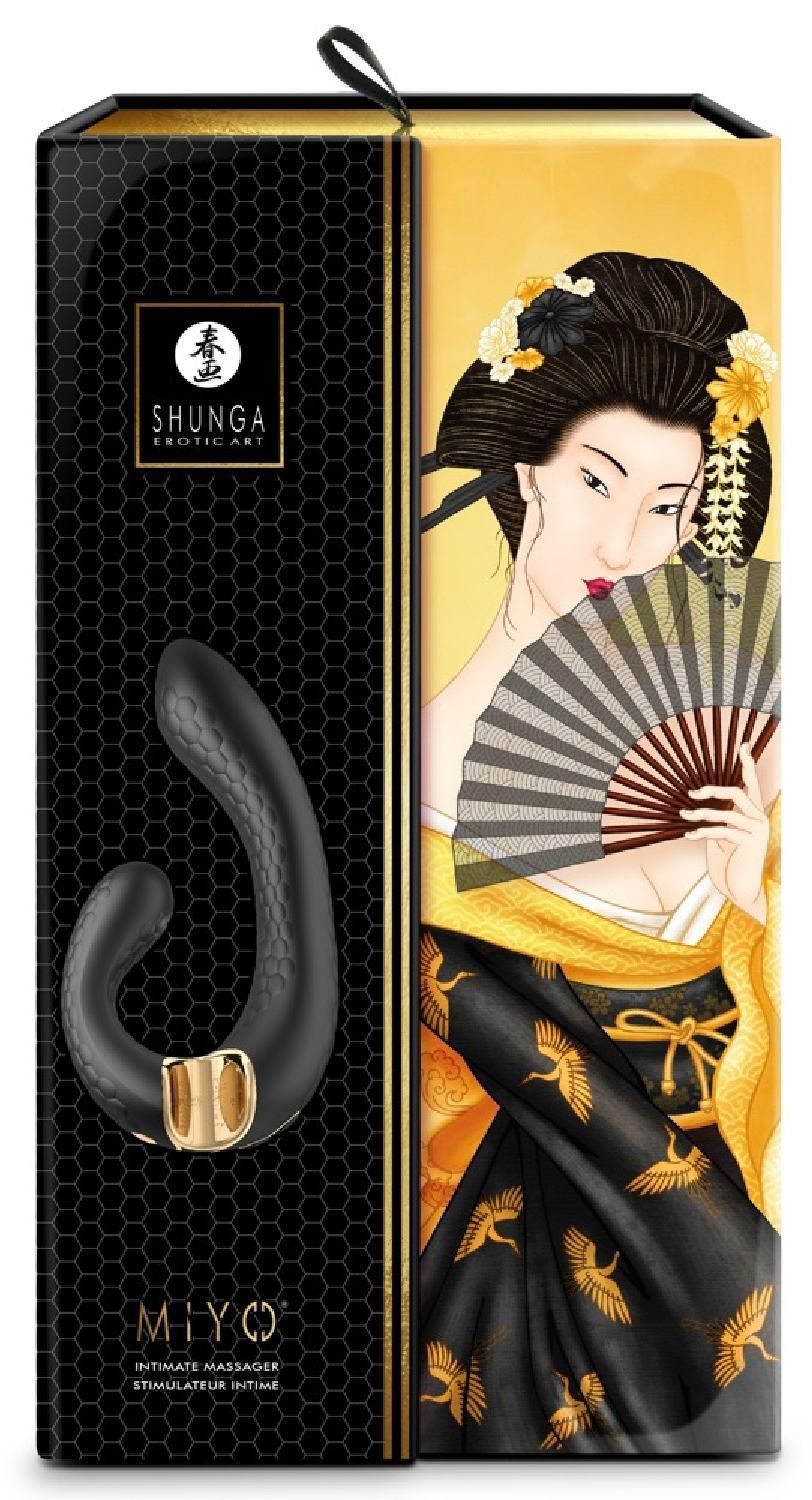 Вібратор Shunga Miyo Intimate, 18.5 см (чорний)