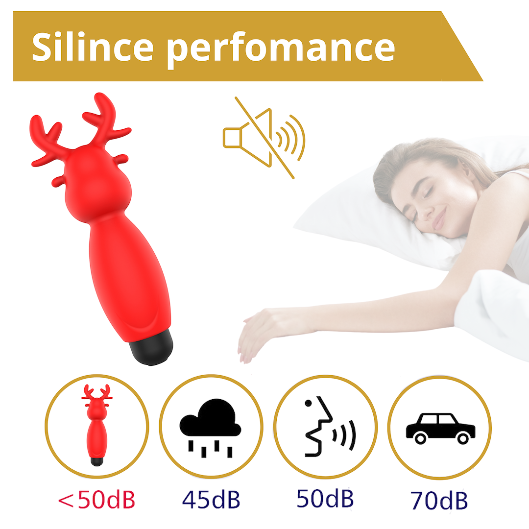 Вибратор для клитора Sweet Play Mini Reindeer Vibrator A10, 8.8 см (красный)