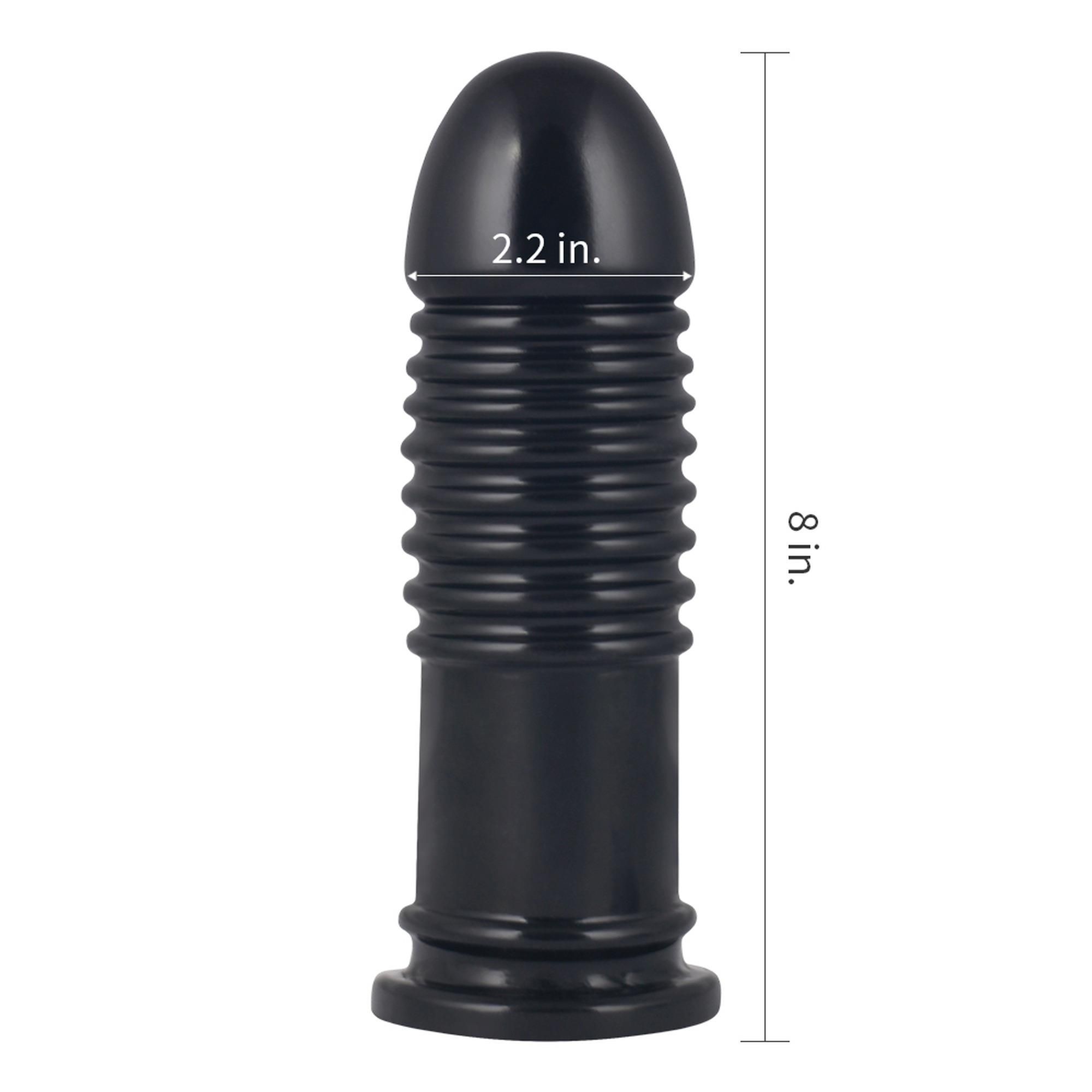 Duży korek analny LoveToy King-Sized, 21 cm (czarny)