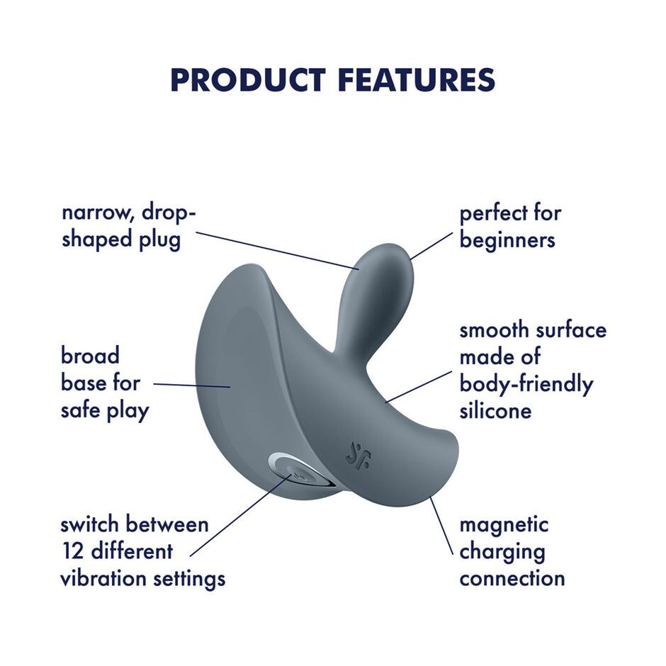 Korek analny Satisfyer Booty Absolute Beginners 2, 7.9 cm (szary)