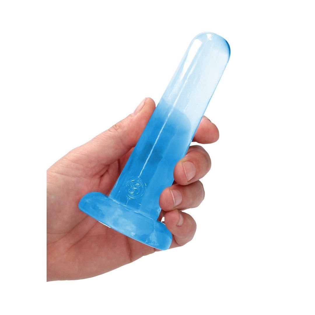 Фаллоимитатор Realrock Crystal Clear Dildo 5.3", 13.5 см (голубой)