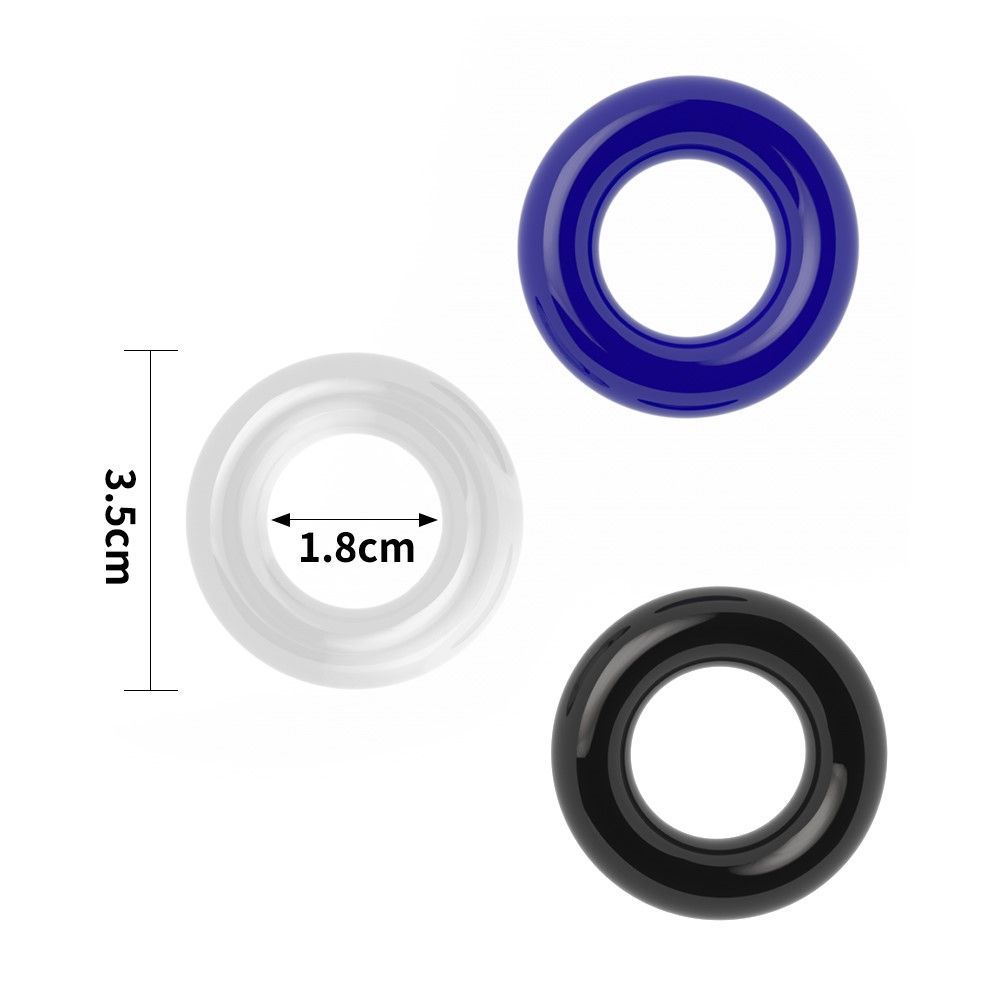 Набор эрекционных колец Power Plus Cock Ring Series Triple Donut, 3 шт (мульти)