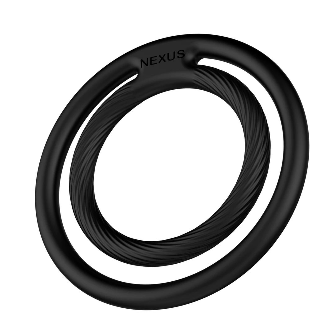 Nexus Double Enduro Cock and Ball Ring - Pierścień erekcyjny, Czarny, 5 cm