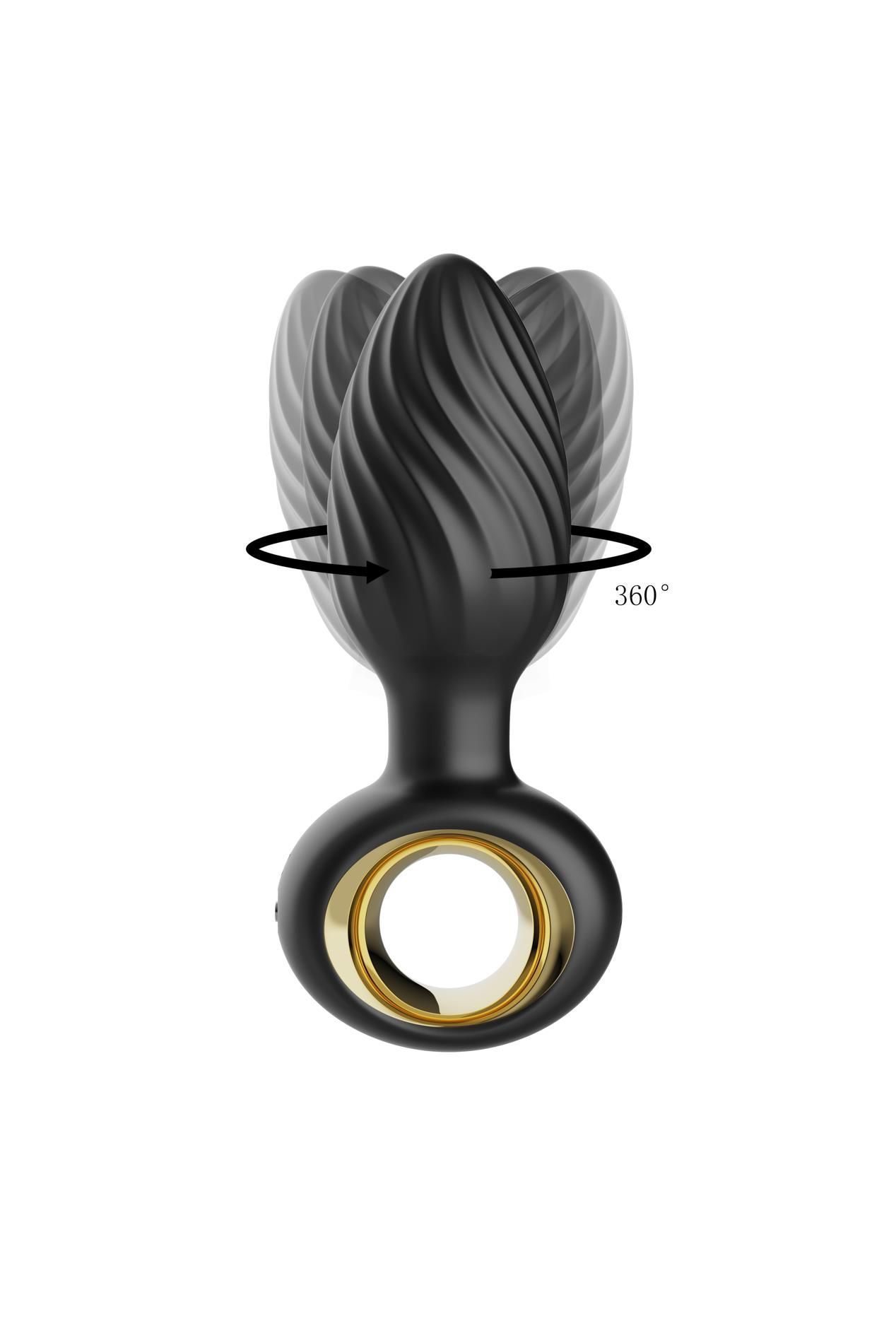 Korek analny B - Series Cute Aisi Rotating Plug, 10.9 cm (czarny)