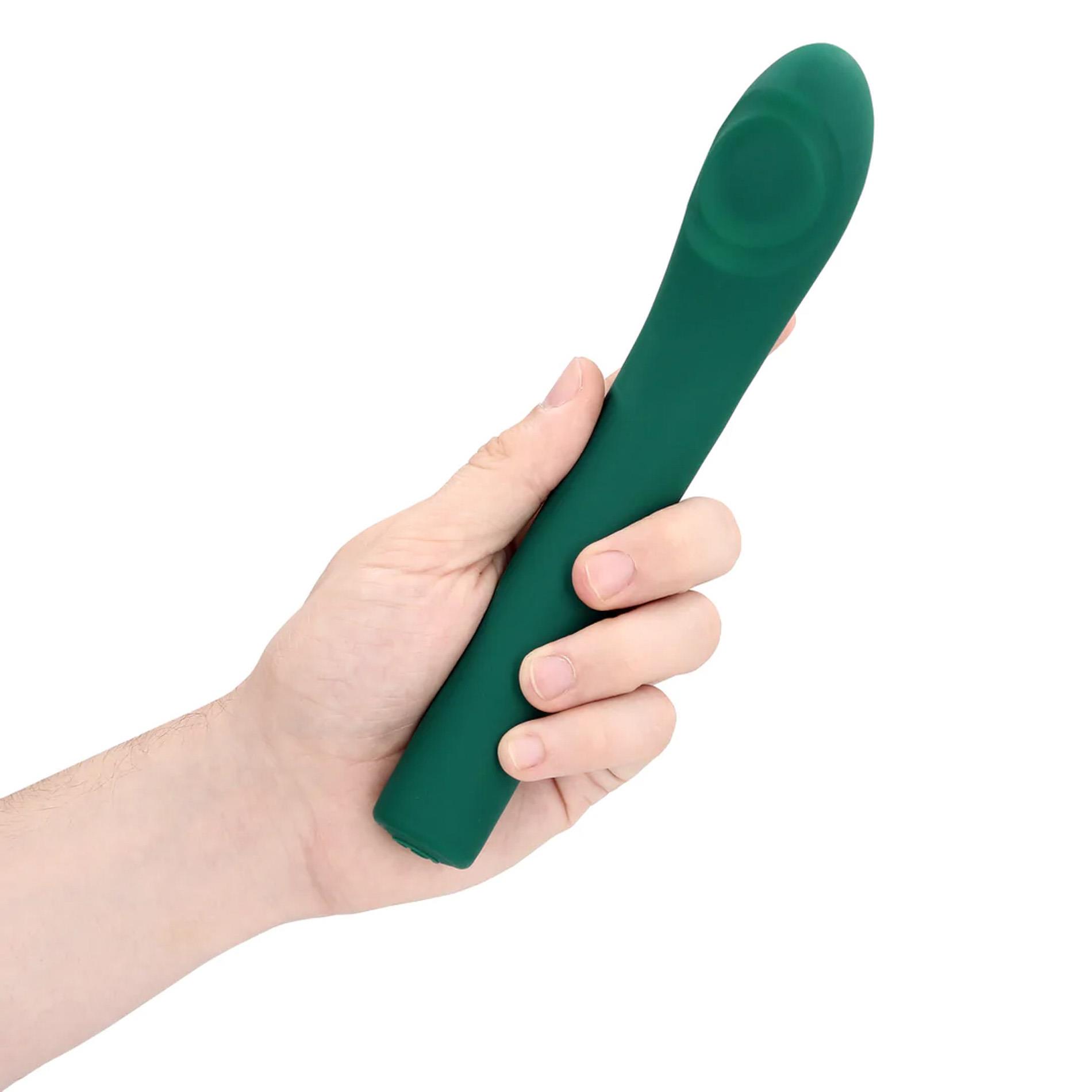 Вибратор Loveline Pulse Wave G-Spot, 22.4 см (зеленый)