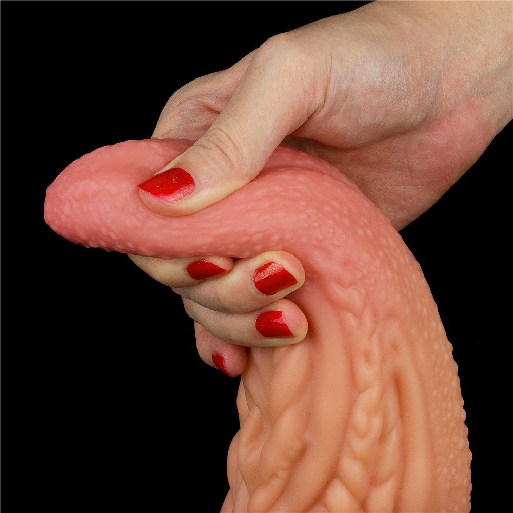 Фаллоимитатор Dual-Layered Silicone 10'' Nature Cock, 25 см (коричневый)