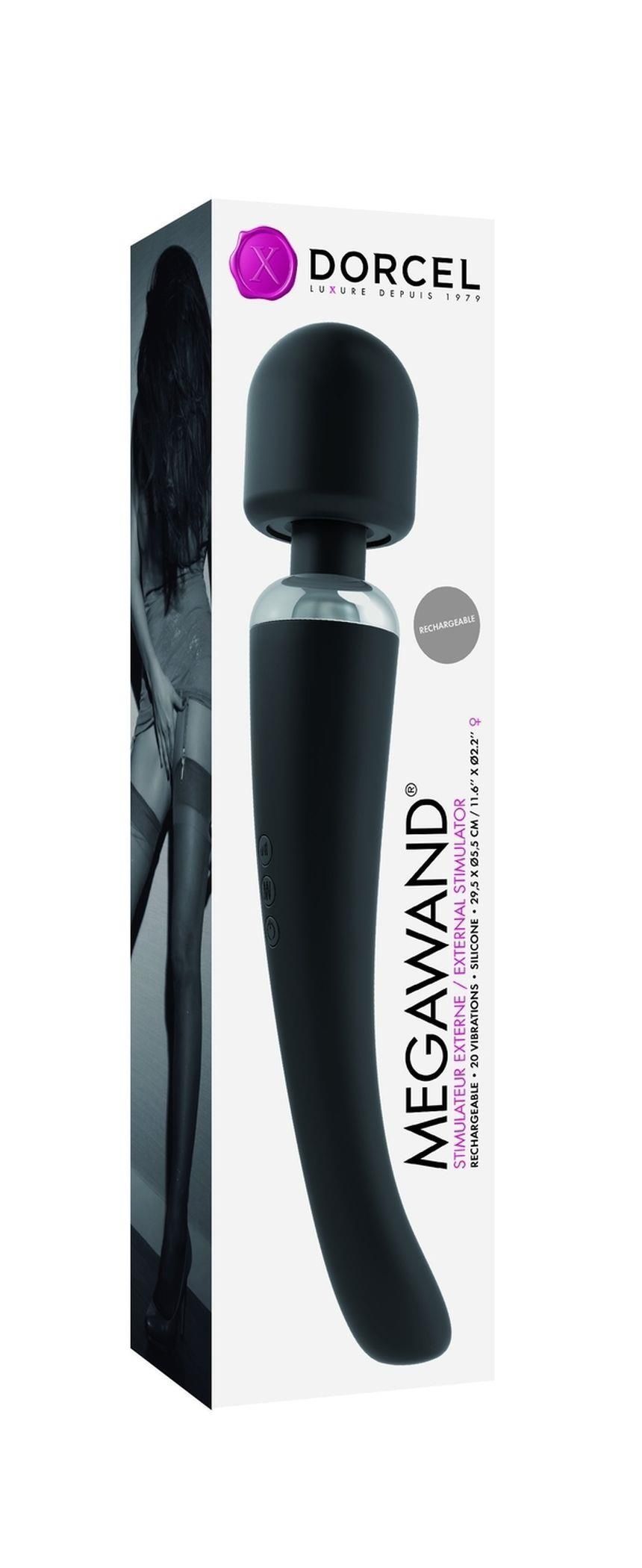 Вібромасажер Dorcel Megawand, 29,5 см (чорний)