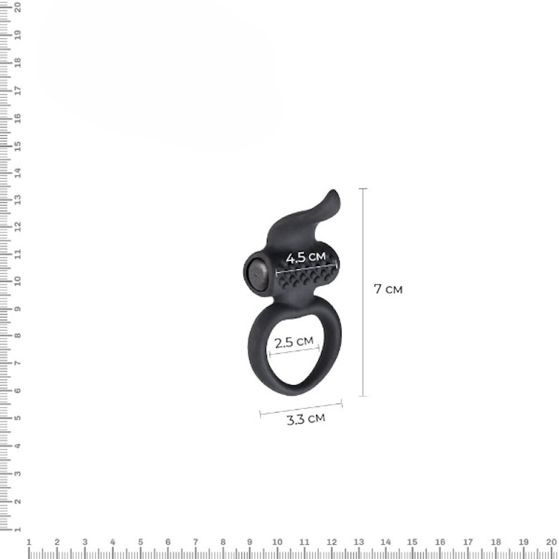 Эрекционное кольцо Adrien Lastic Ring-AD.Lingus, 7 см (черный)