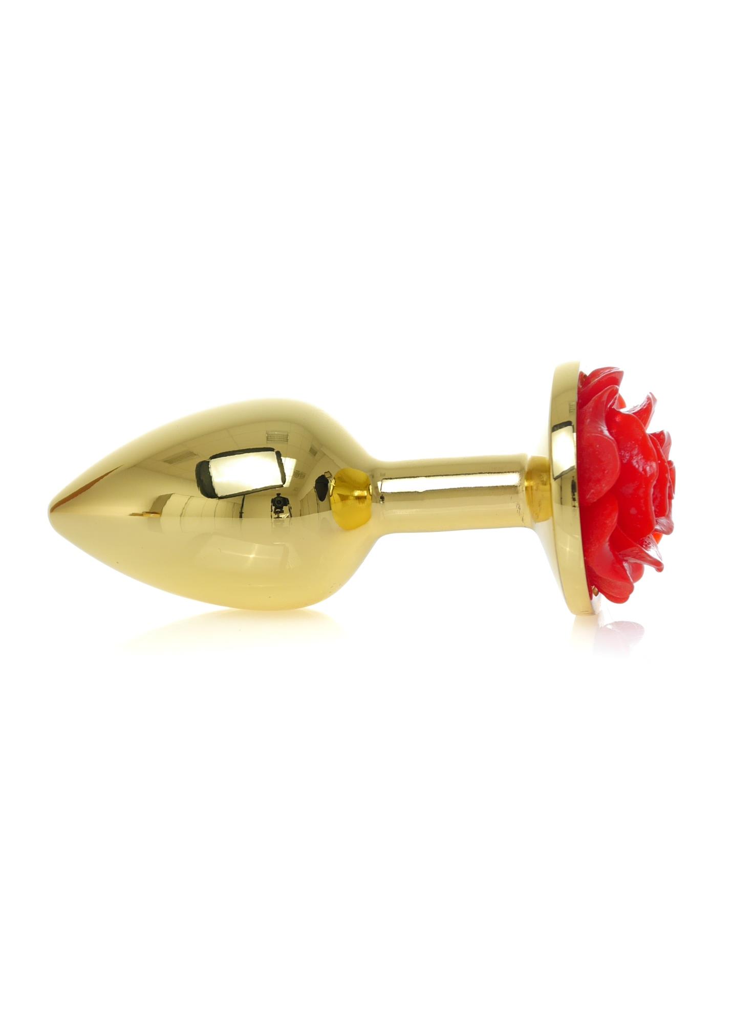 Анальна пробка B - Series HeavyFun Plug-Jewellery Gold, 7 см (червоний)