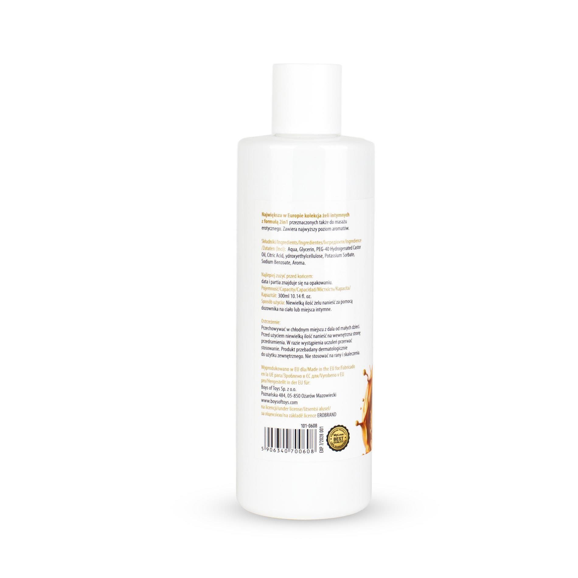 Lubrykant MyLove Aroma Series Intim&Massage 2w1 Caramel, 300 ml