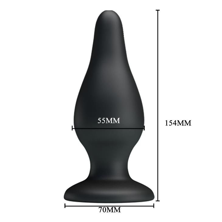 Анальна пробка Pretty Love Sturdy Silicone Anal Plug 15,4 см (чорний)