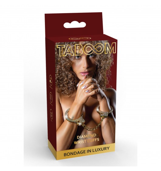Kajdanki Taboom Diamond Wrist, 6,5 cm (złote)