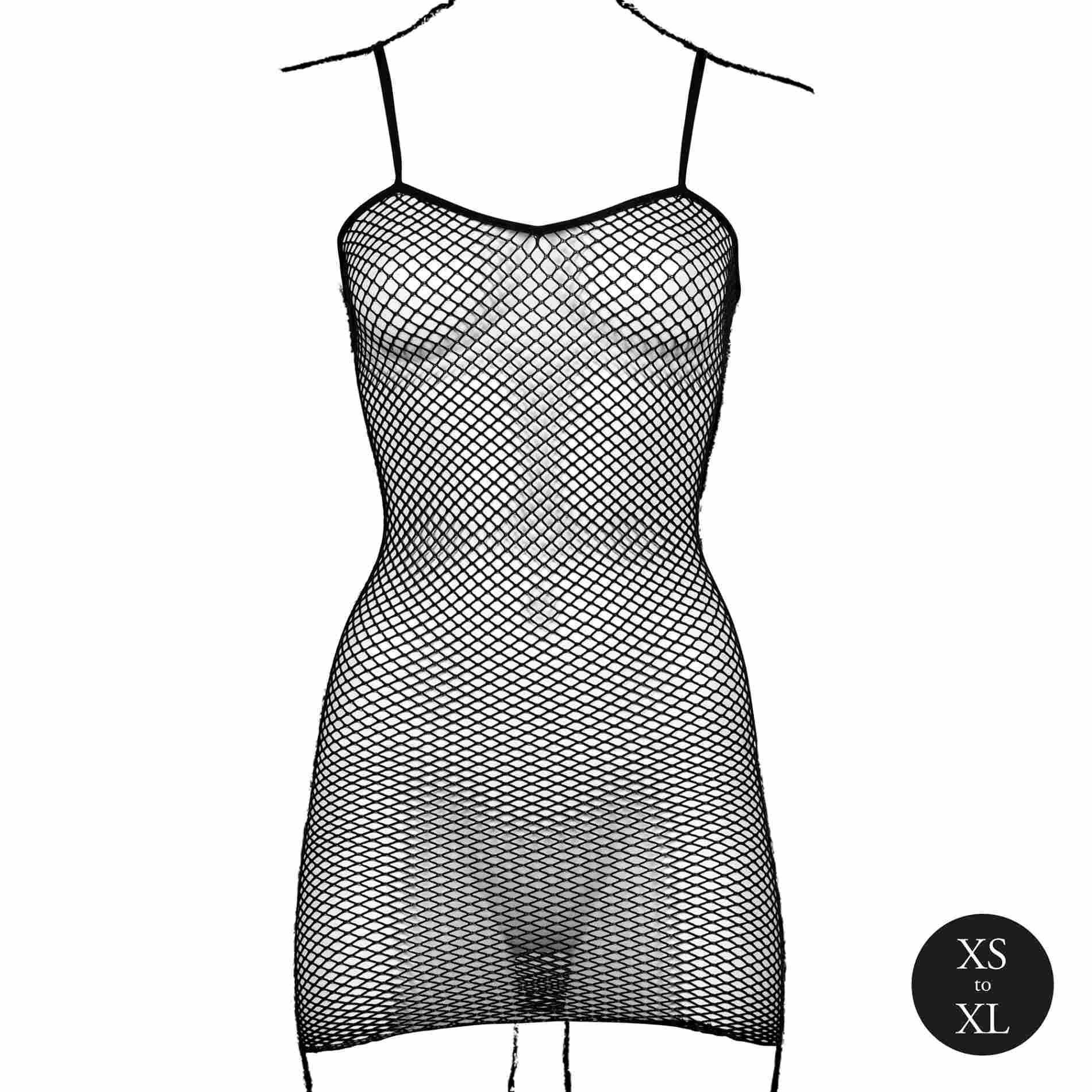 Міні-сукня Le Désir With Fishnet Structure, One Size (чорний)