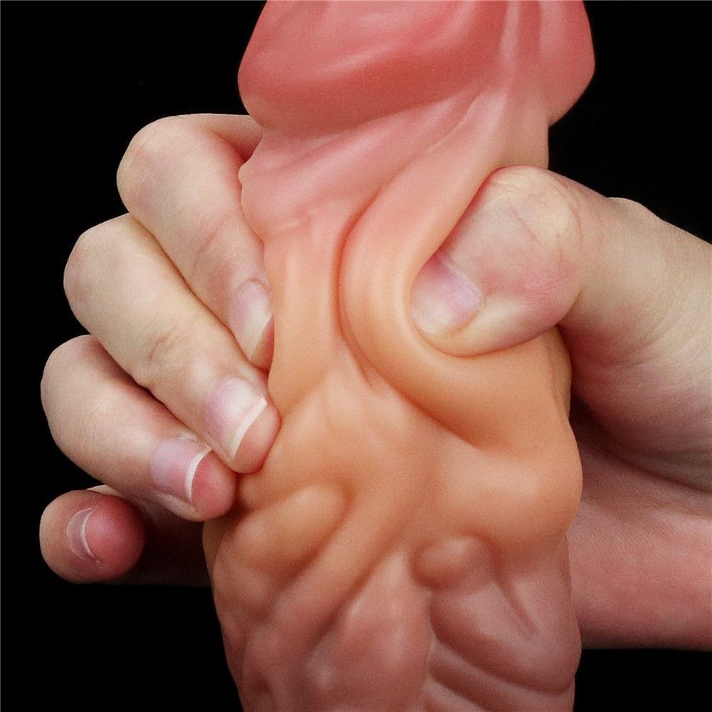 Фаллоимитатор Dual-Layered Silicone Nature Cock 7.0'', 18 см (коричневый)