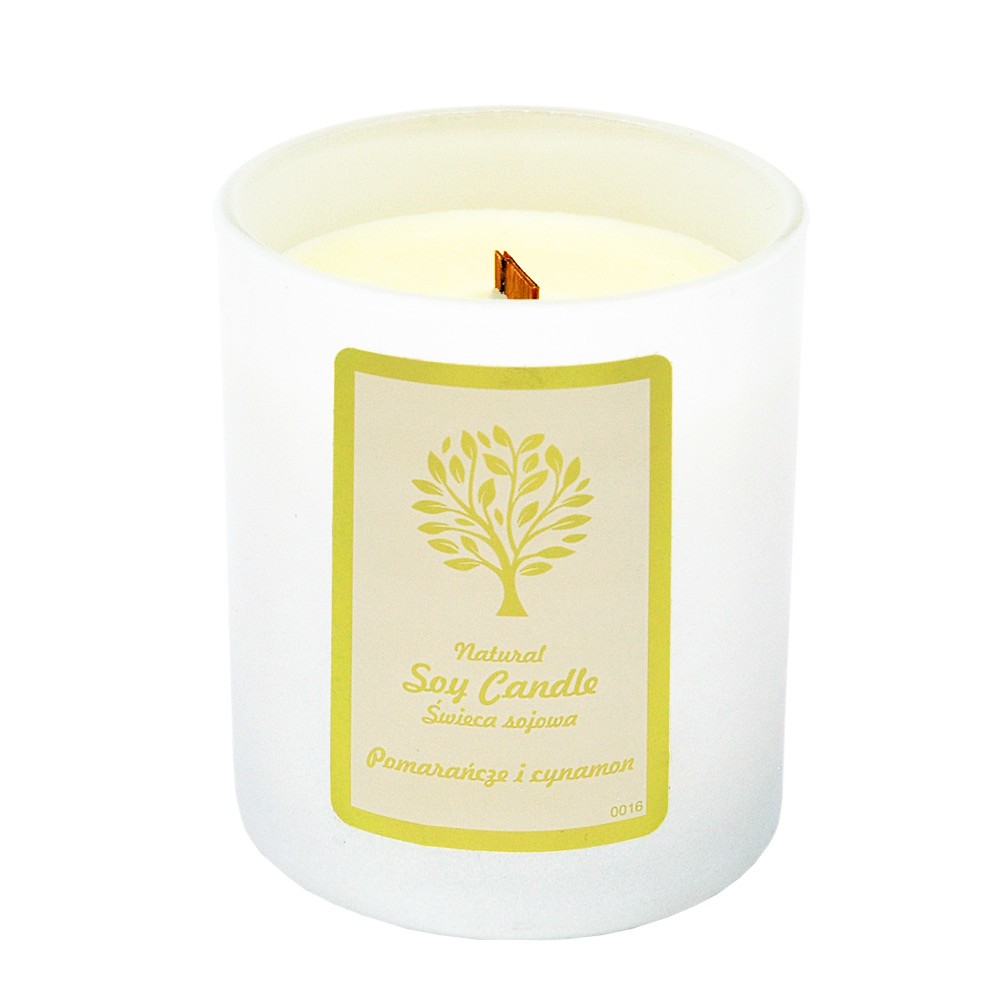 Свеча Aurora Natural Soy Candle апельсин и корица, 150 г