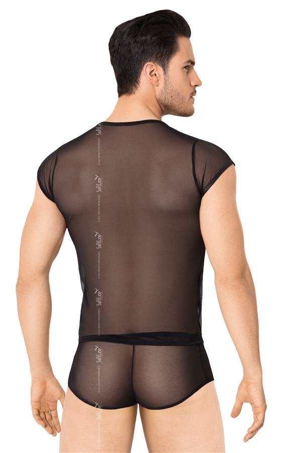 Seksowny komplet bielizny Softline Shirt and Shorts 4608, XL (czarny)