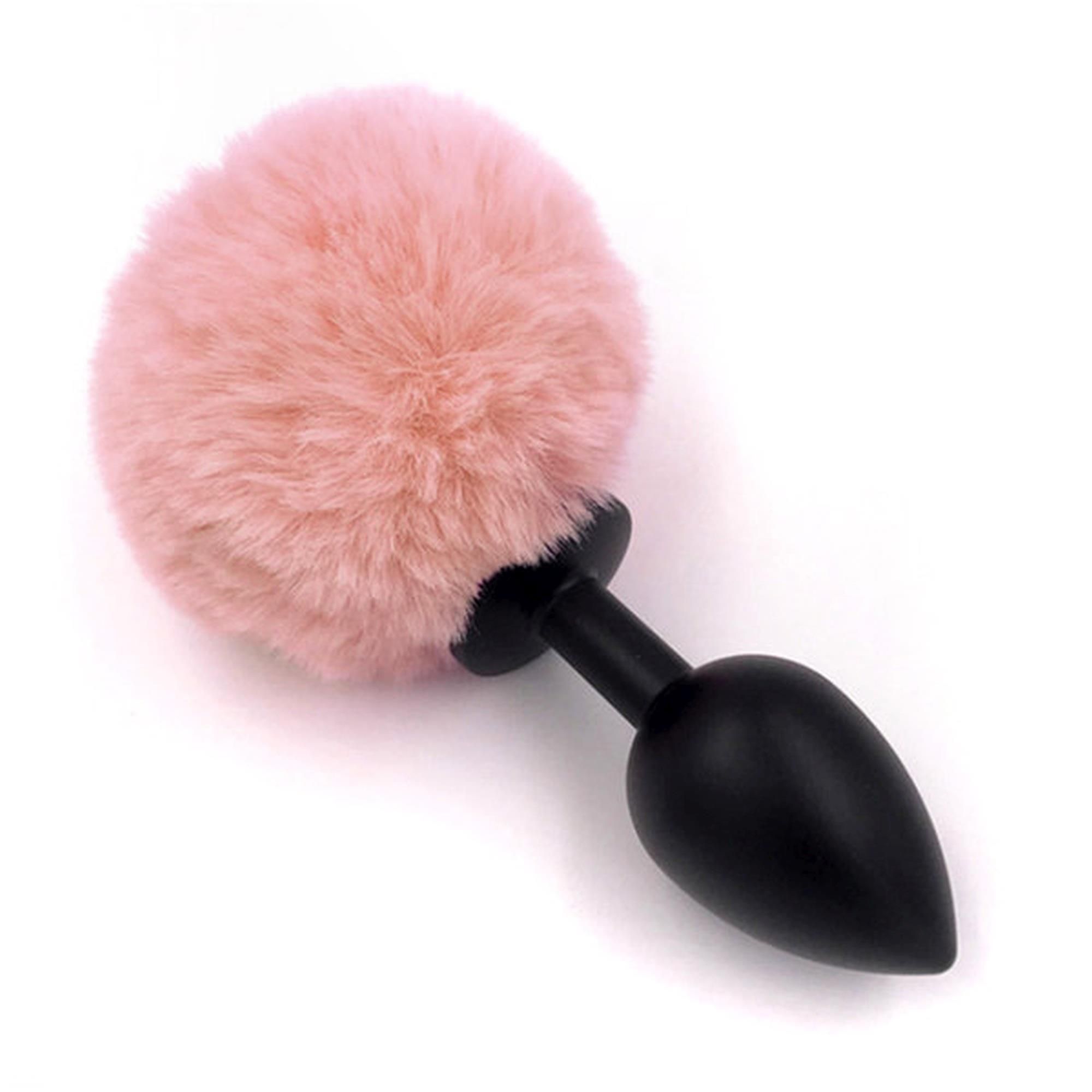 Boys of Toys Bunny Tail - Korek analny z ogonem, Brzoskwinia, 8 cm