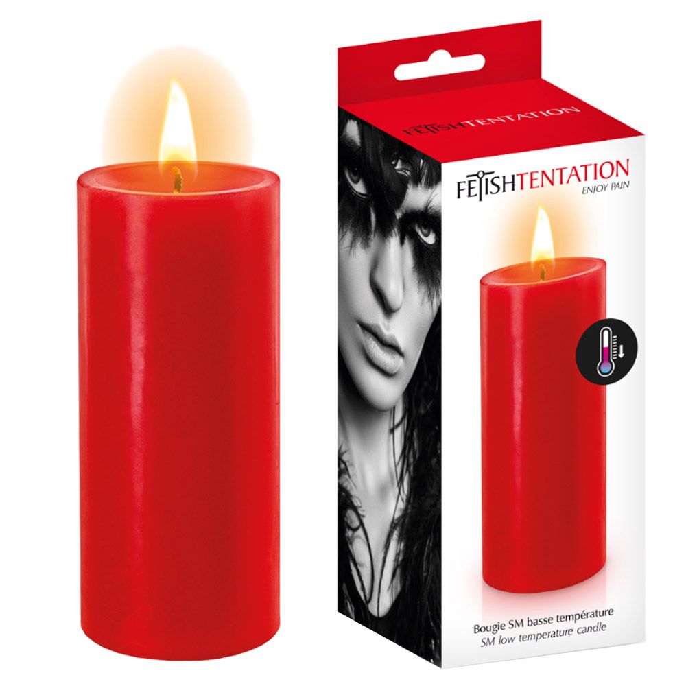 Низкотемпературная свеча Fetish Tentation SM, 10 см (красный)