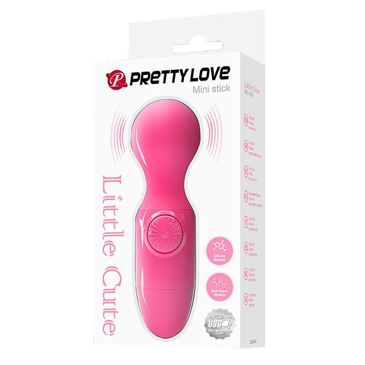 Wibromasażer Pretty Love Mini Stick Little Cute, 12 cm (różowy)