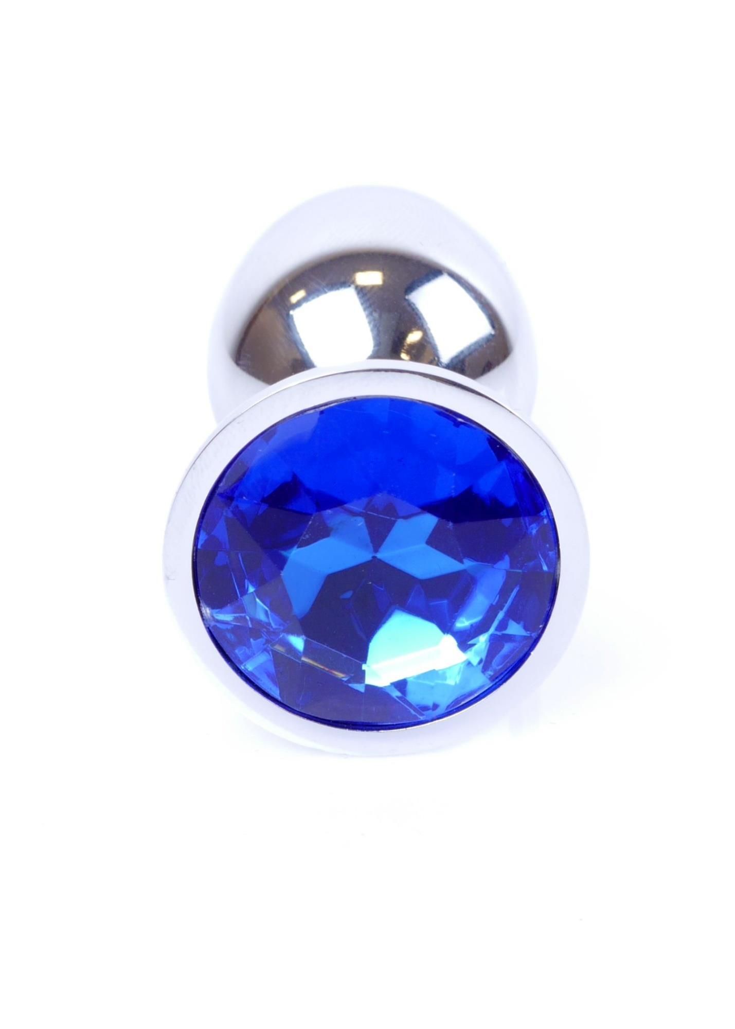 Korek analny MyLove Toys Jewelry Silver Plug, 7 cm (niebieski)