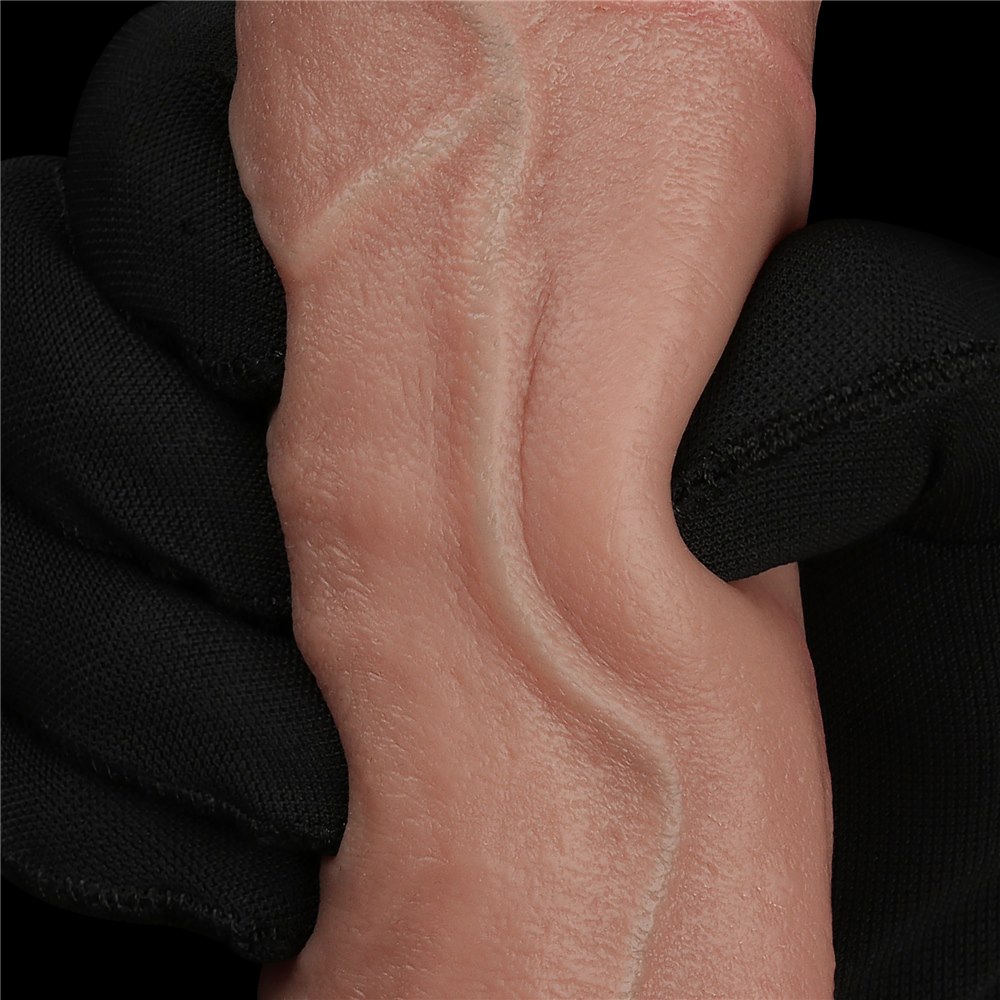 Фаллоимитатор Dual Layered Silicone Nature Cock 9'', 23.5 см (коричневый)