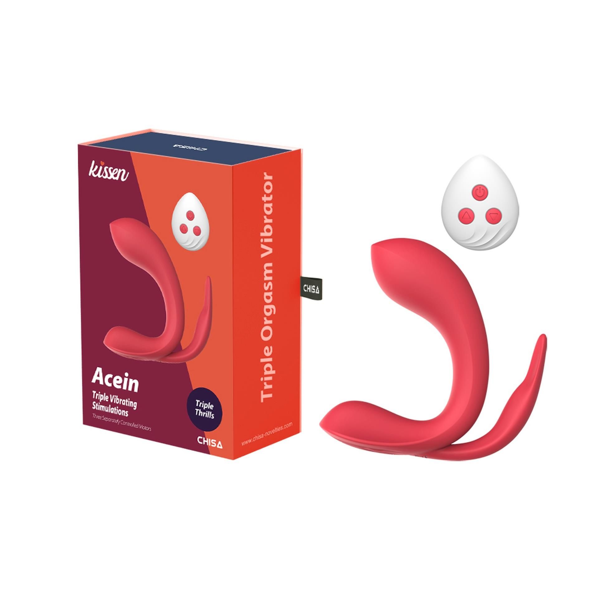 Wibrator Kissen Acein, 10,8 cm (czerwony)