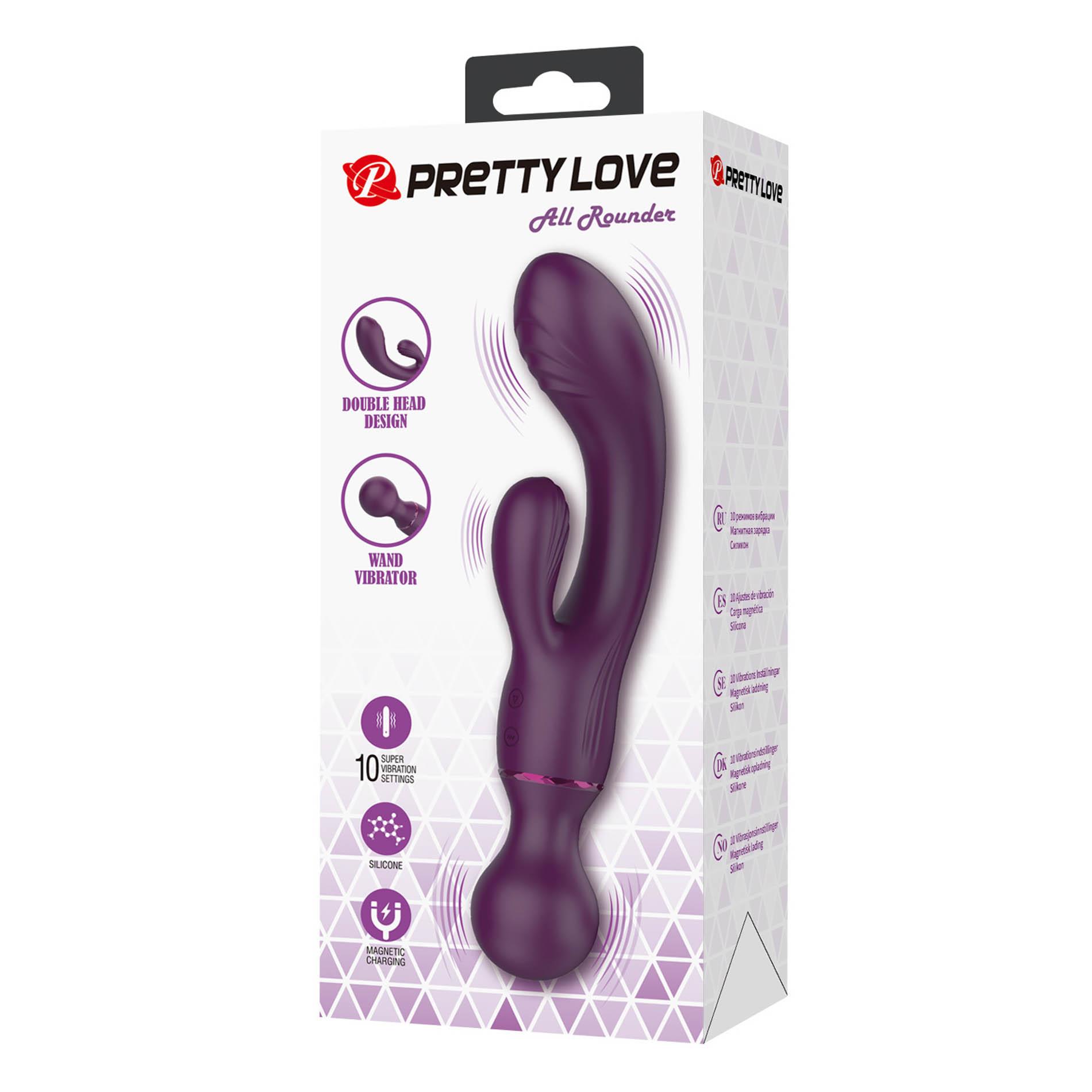 Вибратор-кролик Pretty Love All Rounder, 20 см (фиолетовый)