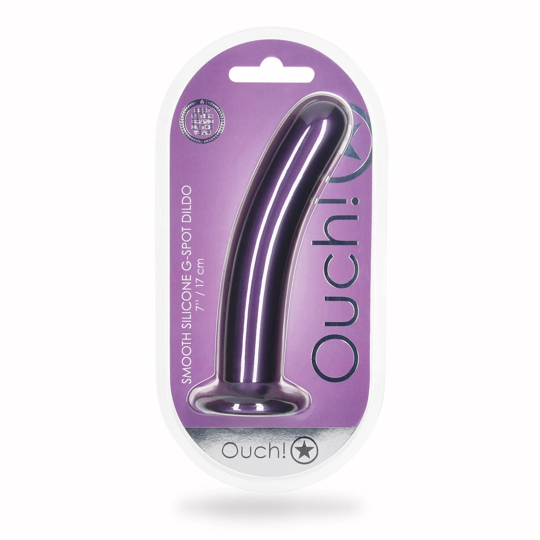 Фаллоимитатор Ouch! Smooth G-Spot Dildo 7'', 17.7 см (фиолетовый)