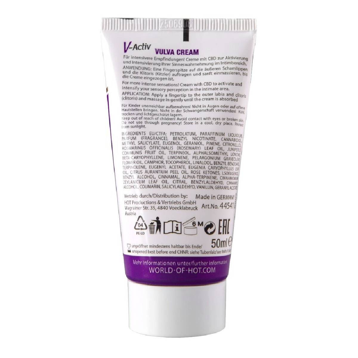 Krem stymulujący Hot V-Activ Vulva Cream CBD, 50 ml