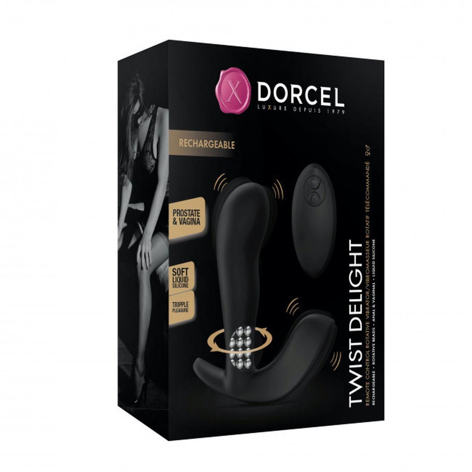 Вибратор Dorcel Twist Delight, 11.5 см (черный)