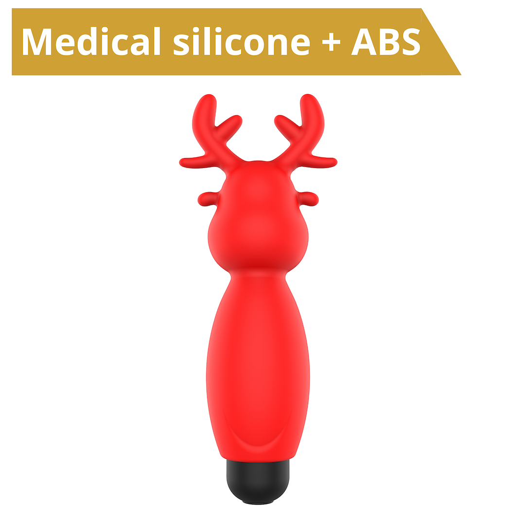 Вибратор для клитора Sweet Play Mini Reindeer Vibrator A10, 8.8 см (красный)