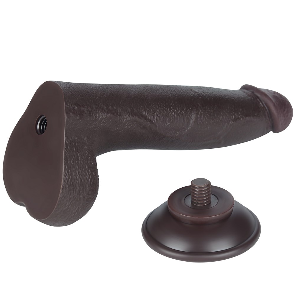 Dildo Sliding-Skin Dual Layer Dong 8.5'', 22 cm (czarny)