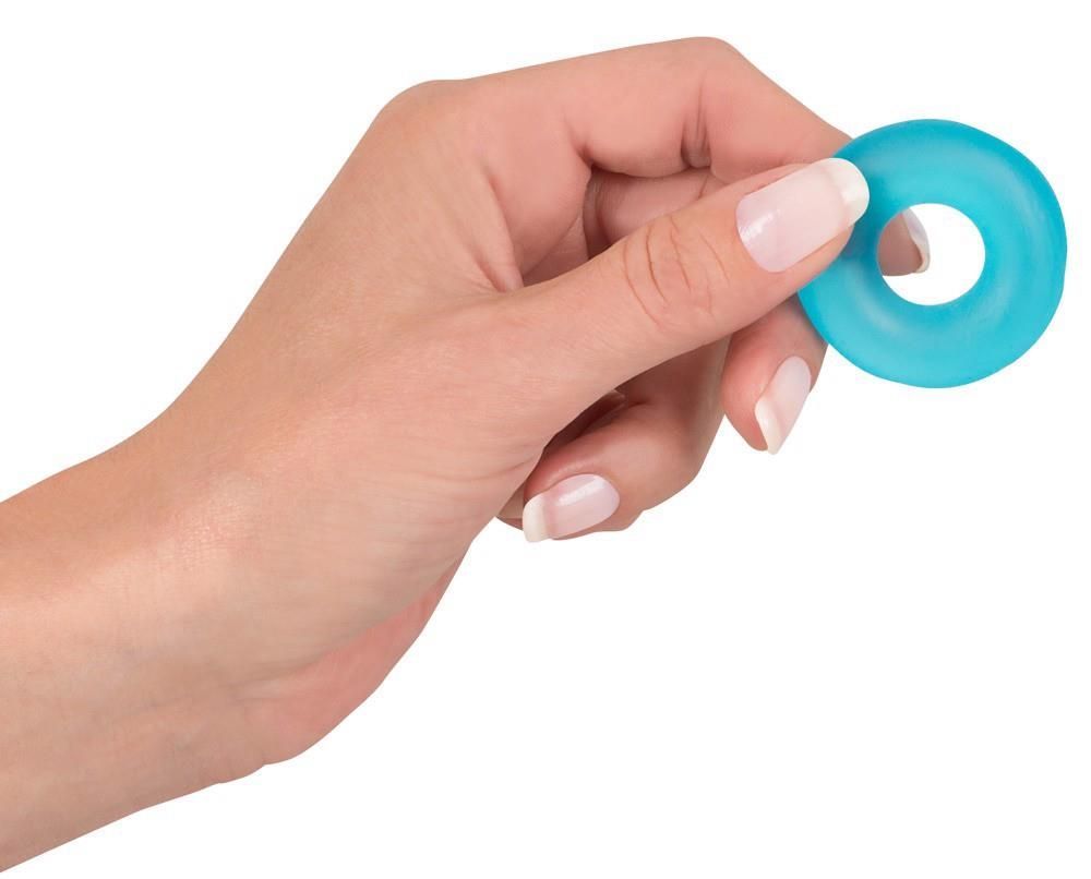 Эрекционное кольцо Stretchy Cock Ring, 4 см (голубой)