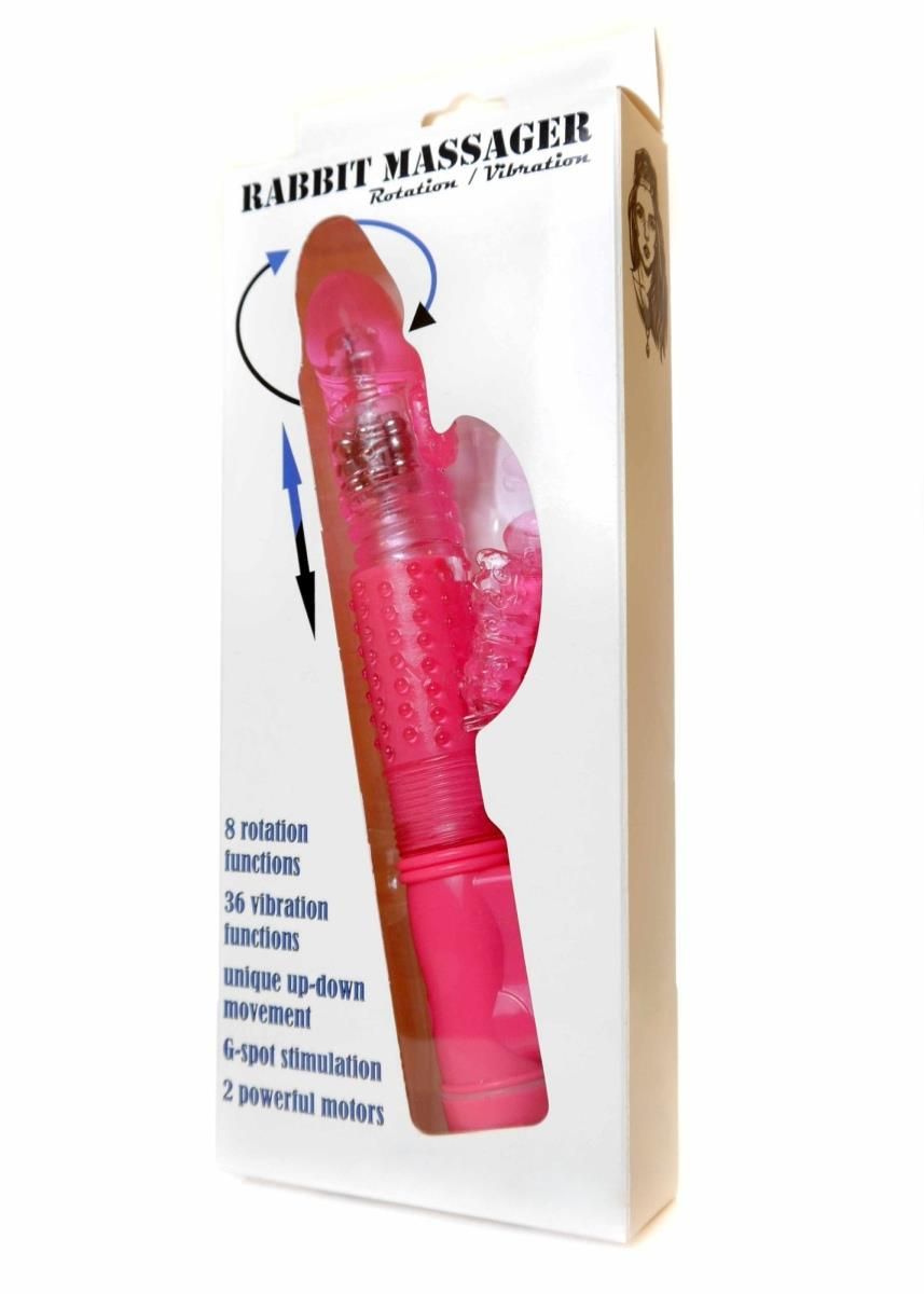 Вибратор-кролик Boss Series Rabbit Massager, 24.5 см (розовый)