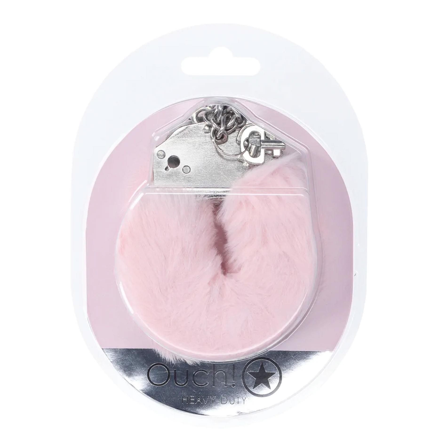 Наручники Ouch! Heavy-duty Fluffy Handcuffs (светло-розовый)