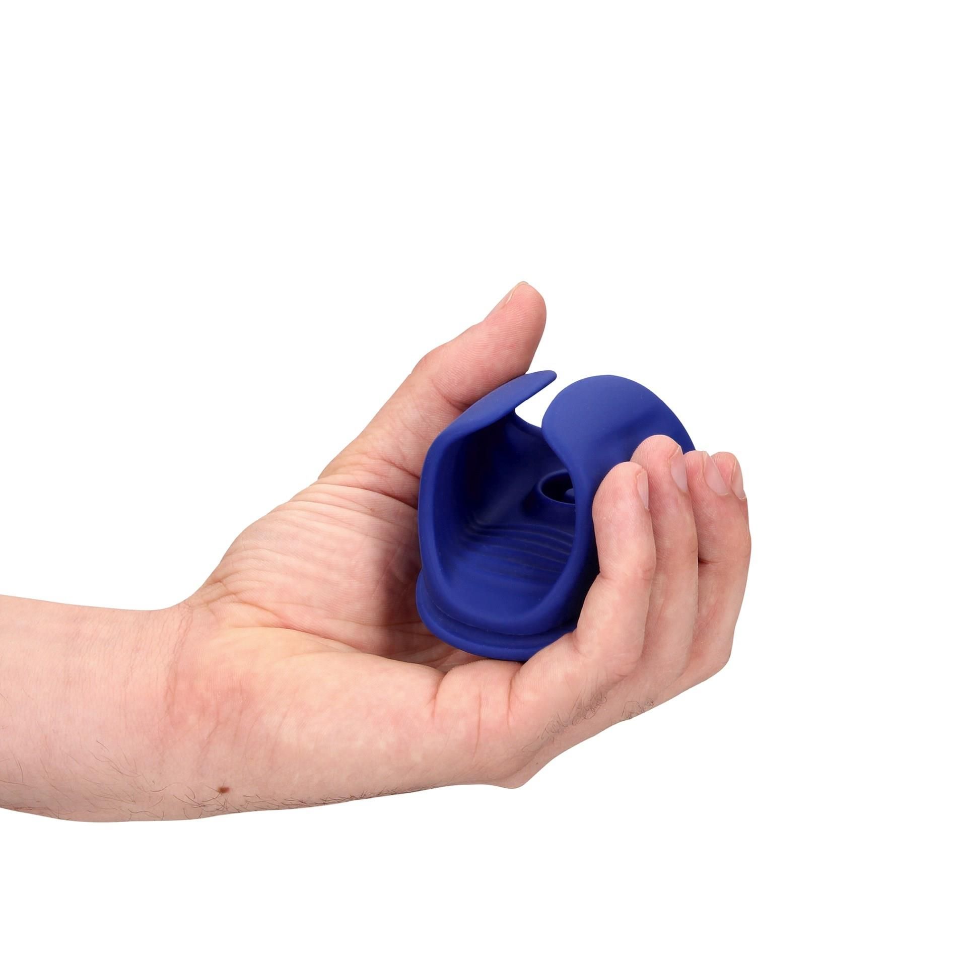 Мастурбатор с вибрацией Loveline Vibrating And Pulse Wave Stroker (синий)