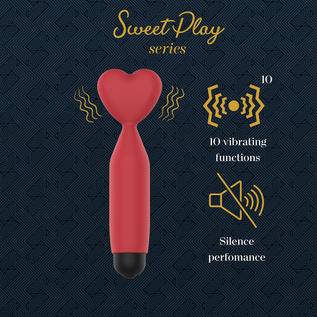 Вибратор Erospace Sweet Play A14, 13 см (красный)