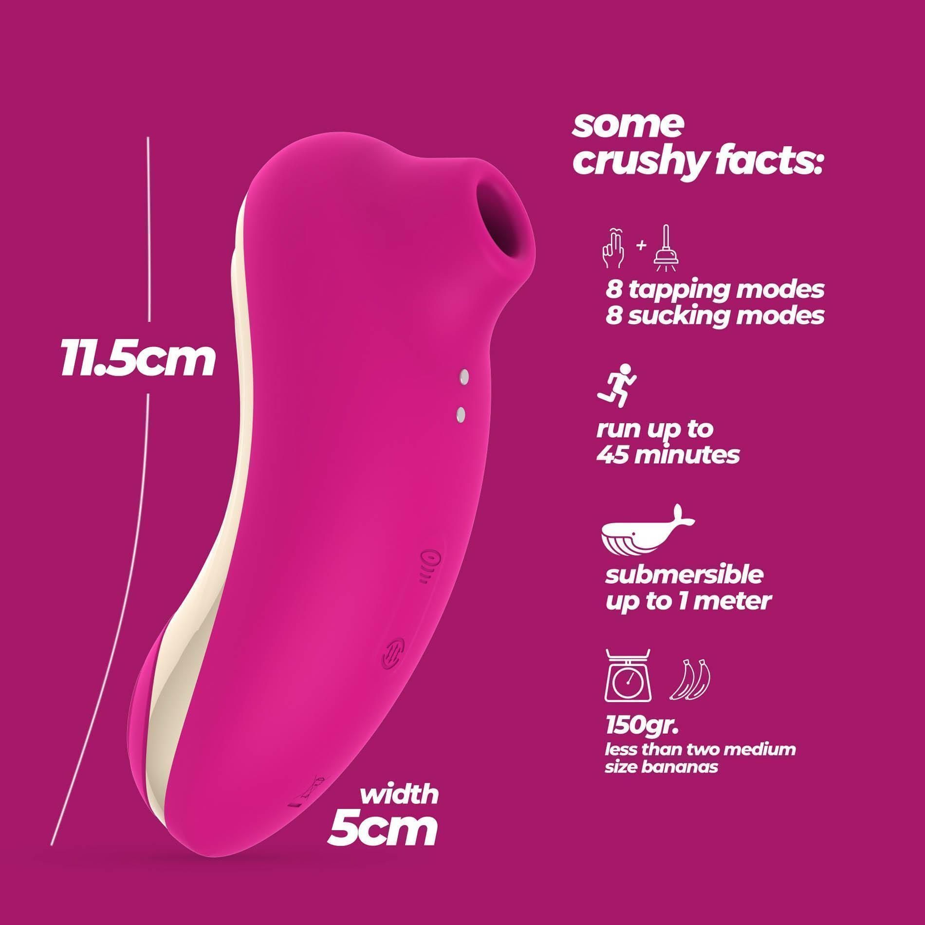 Вакуумный стимулятор клитора Crushious Supernova (розовый)