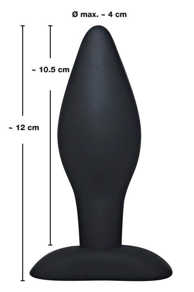 Анальна пробка Black Velvets Large, 12 см (чорний)