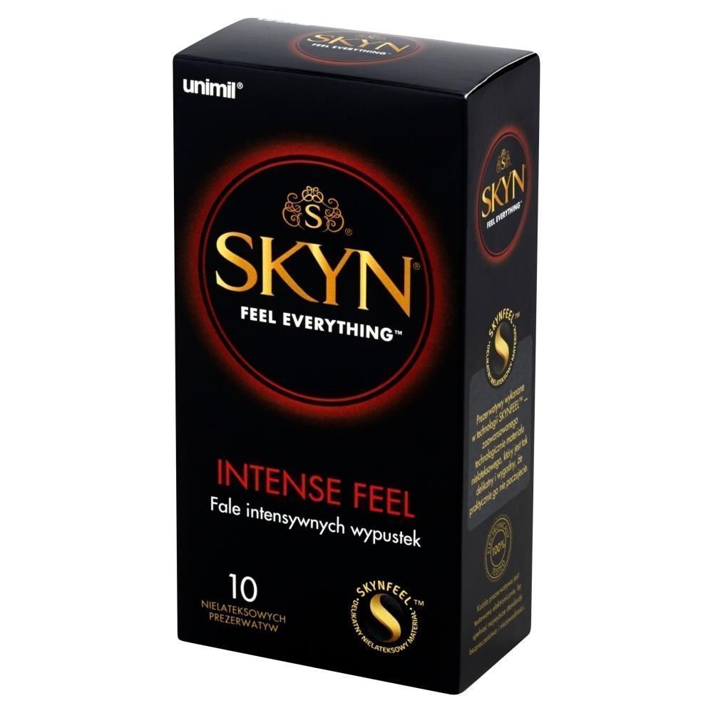 Презервативы безлатексные Unimil Skyn Intense Feel ребристые, 10 шт
