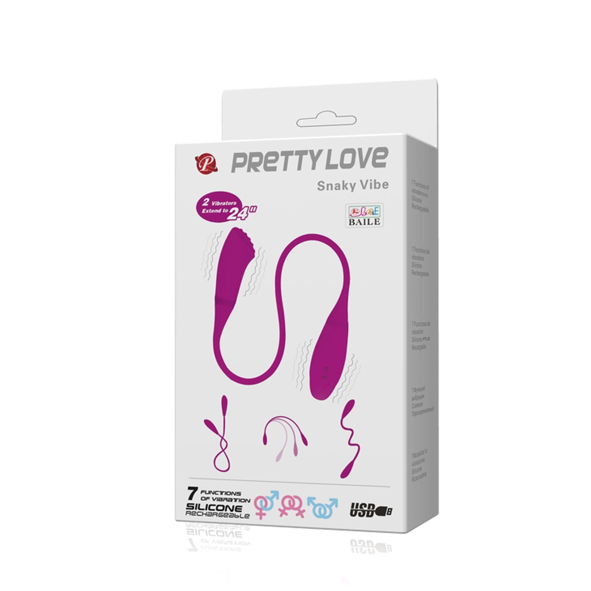 Wibrator Pretty Love Snaky Vibe, 60 cm (różowy)