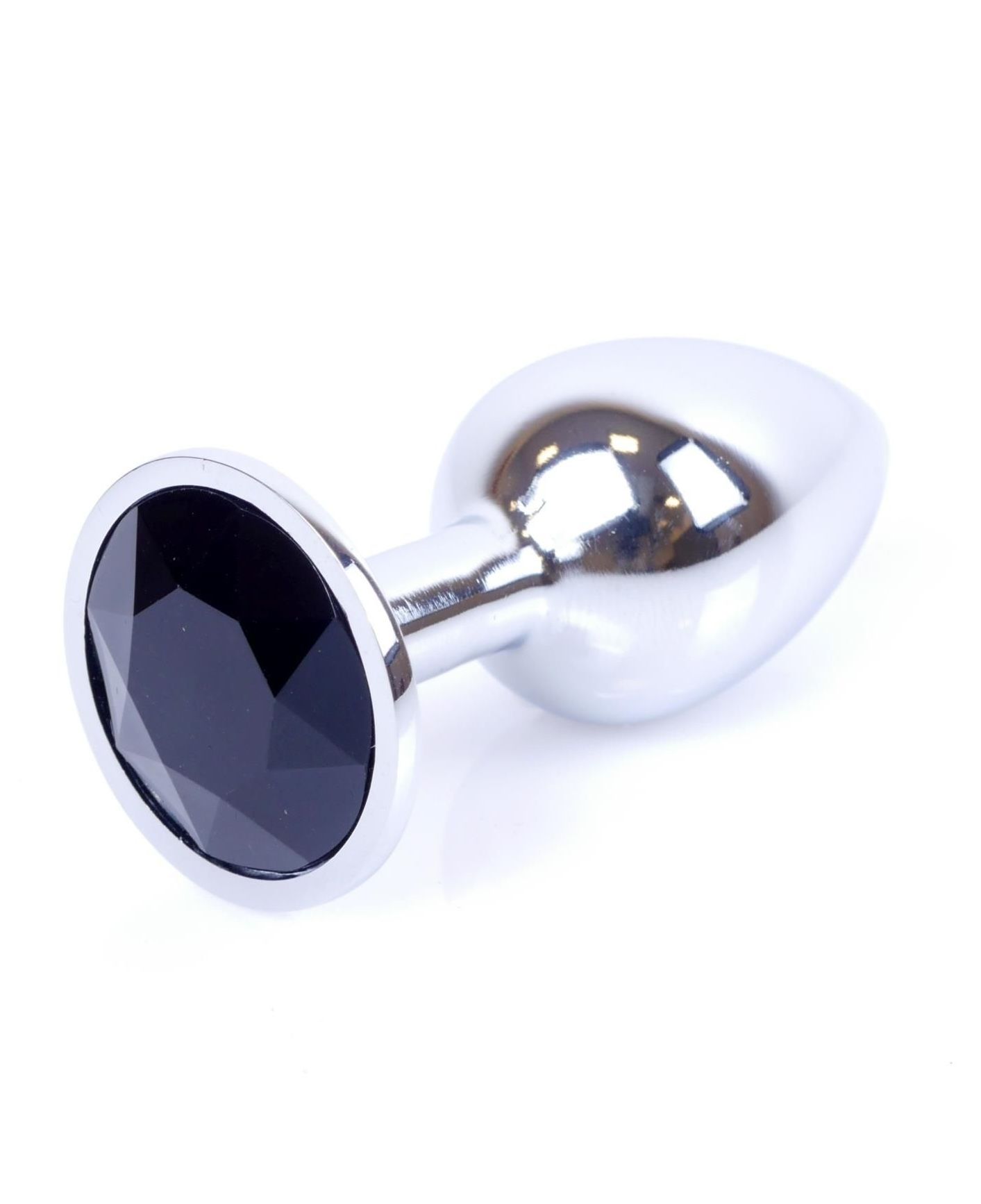 Korek analny MyLove Toys Jewelry Silver Plug, 7 cm (czarny)