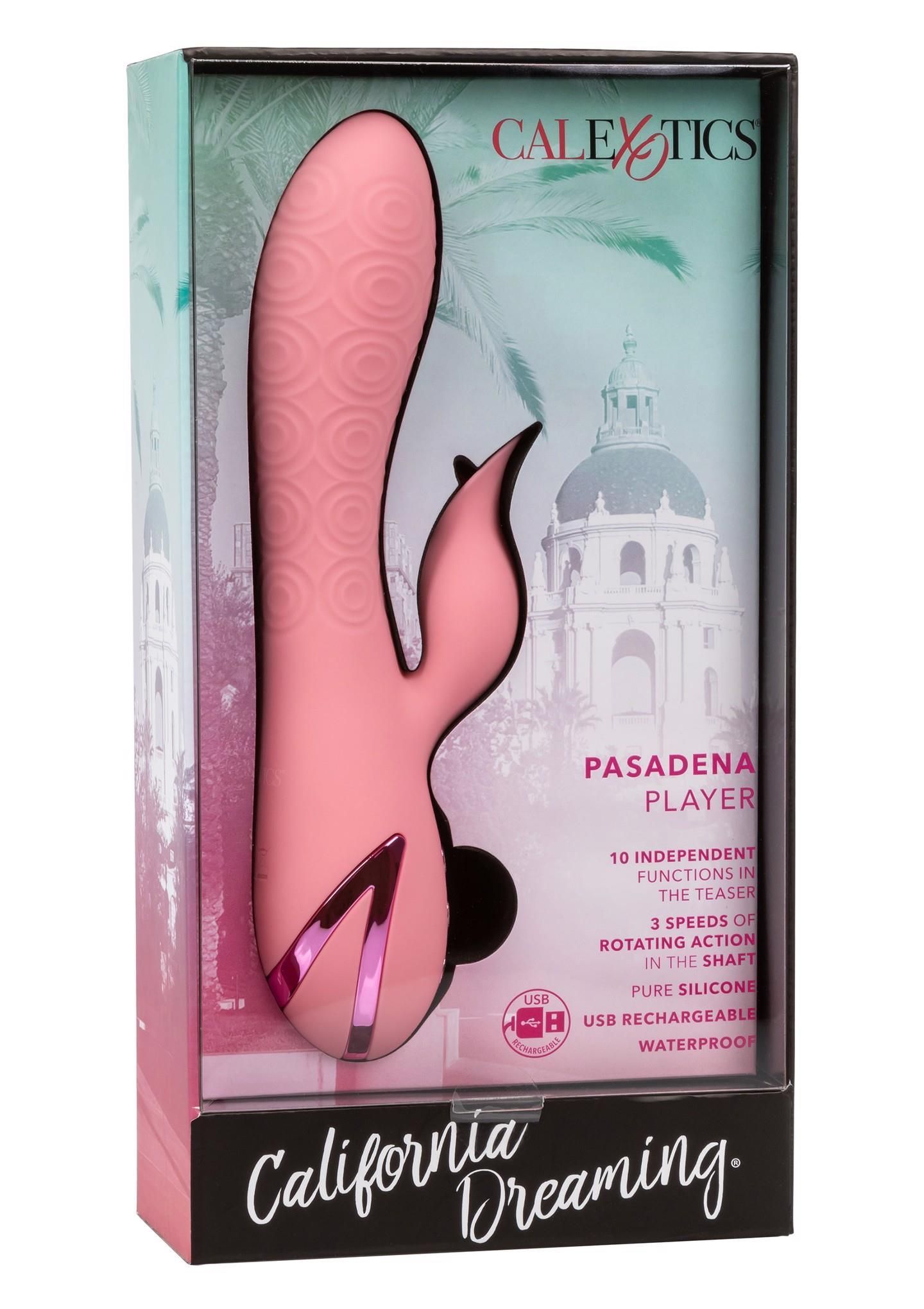 Вибратор-кролик Calexotics Pasadena Player, 21.5 см (розовый)