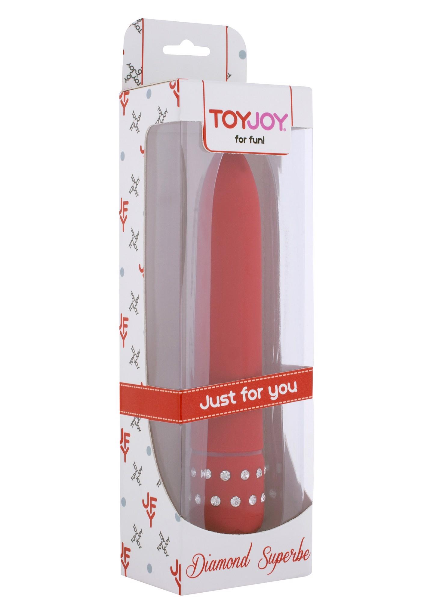 Вибратор Toy Joy Diamond Superbe, 16 см (красный)