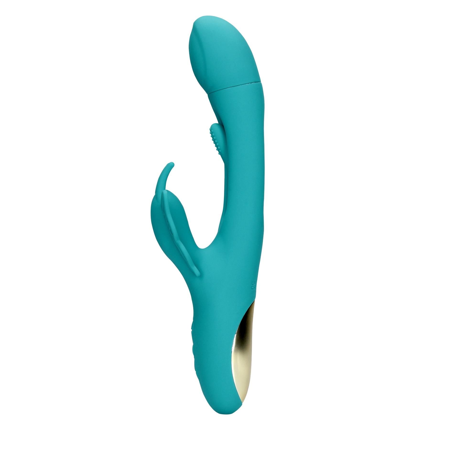 Вибратор Loveline Flapping G-Spot Butterfly, 25.7 см (бирюзовый)