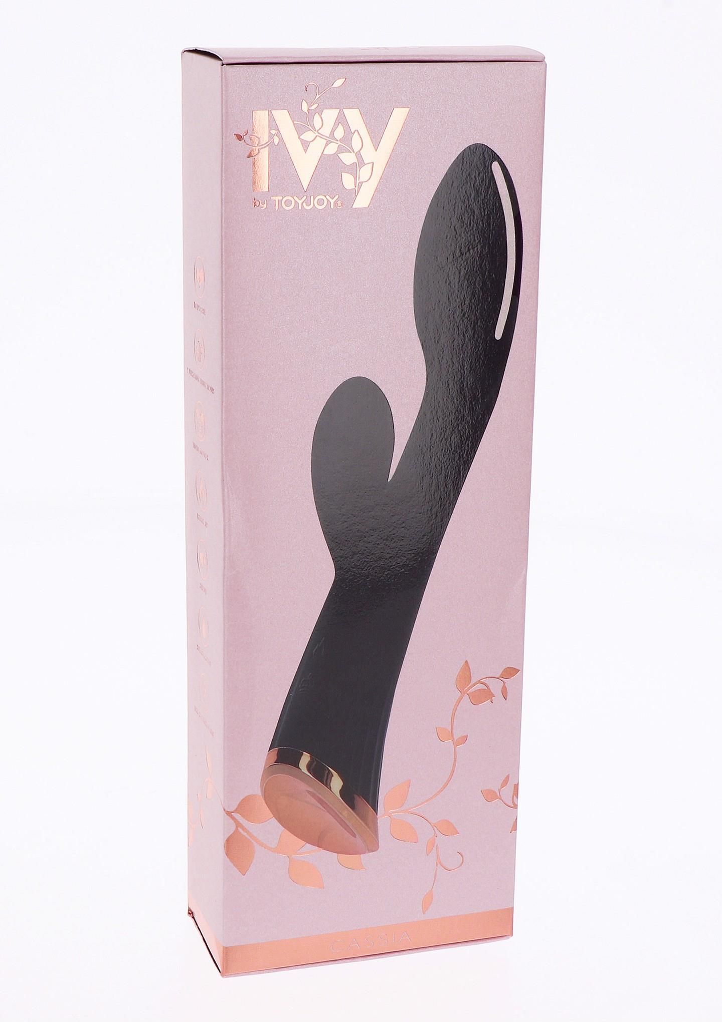 Вибратор-кролик ToyJoy Ivy Cassia Xtra Intense, 20,5 см (черный)
